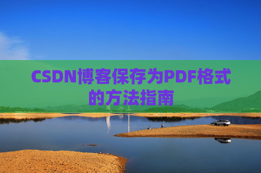 CSDN博客保存为PDF格式的方法指南